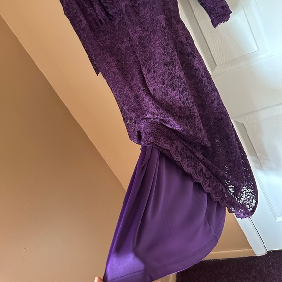 Wine Lace Dress by Kiyonna; women’s size 1X - Picture 11 of 15